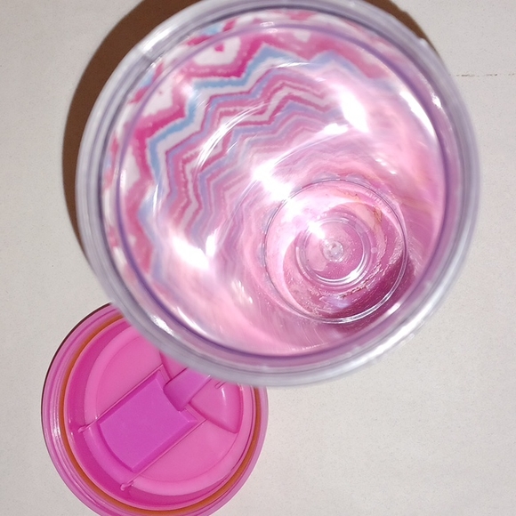 Lilly Pulitzer Let's Cha Cha multi print Summer 2013 pink lid 16 oz Travel mug - Picture 9 of 17